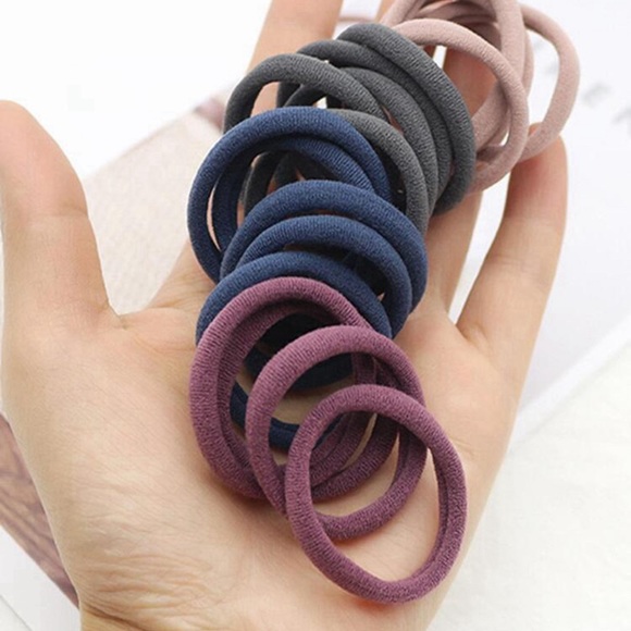 20pcs/set Seamless Random Color Elastic Hair Ties For Women - Picture 6 of 7